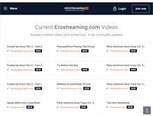 Tablet Screenshot of erostreaming.com